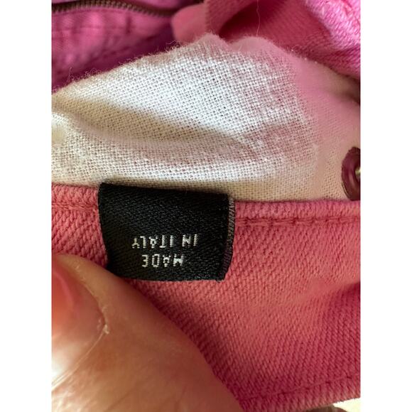 VTG 90s Versace Jeans Couture Medusa High Waisted Bubblegum Pink Denim Size 29 - Picture 10 of 13